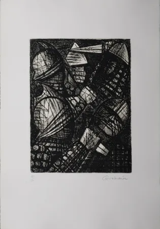 Água-Forte Gromaire - Le combat, 1958
