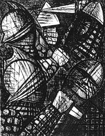 Água-Forte Gromaire - Le combat