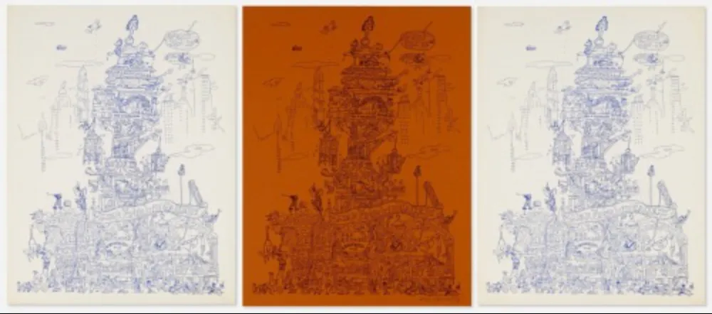 Litografia Grooms - City of Chicago exhibition poster