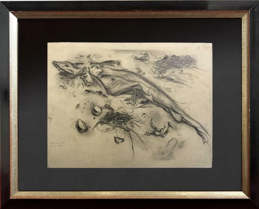 Sem Técnica Grosz - STRANDGUT Original pencil drawing on paper