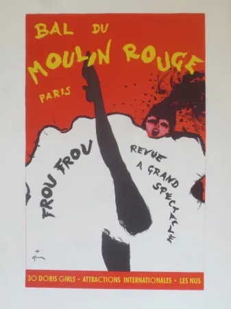 Litografia Gruau - Frou frou