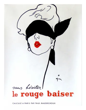 Cartaz Gruau - LE ROUGE BAISER