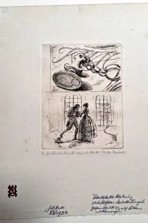 Água-Forte Gruner - Probedrucke zu Adelbert Stifter 