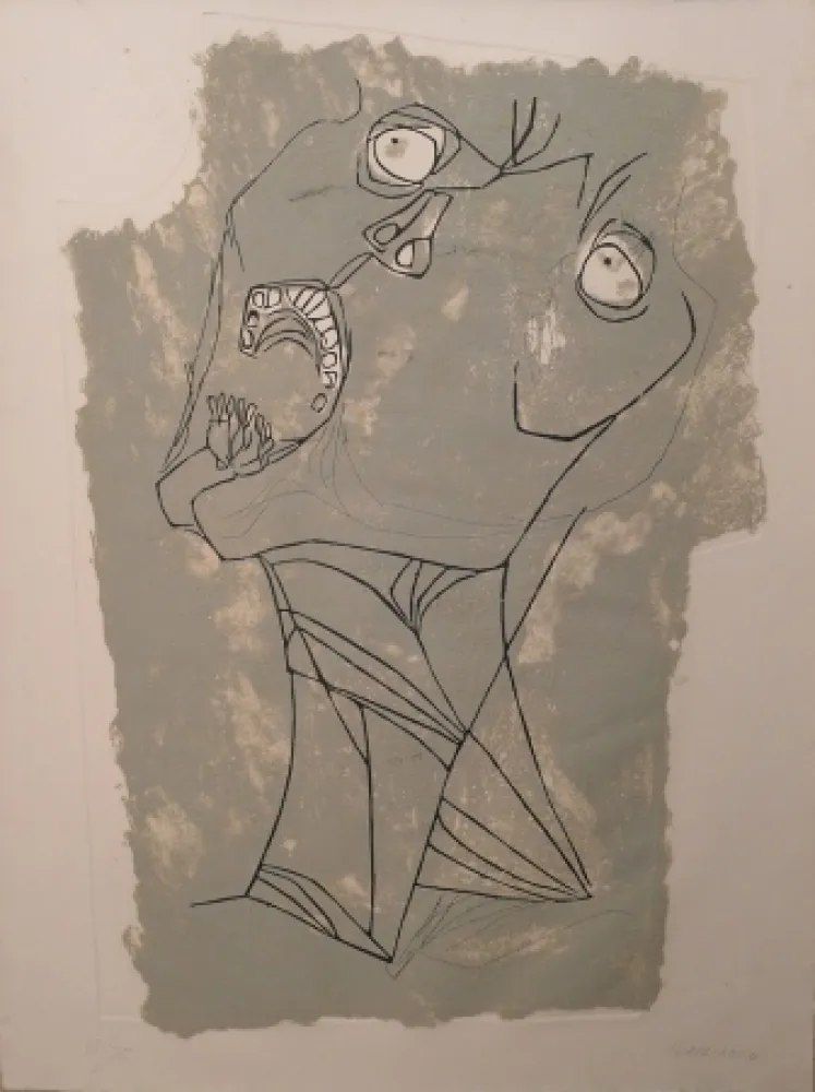 Água-Forte Guayasamin - El Grito I