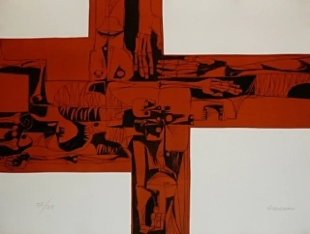 Gravura Guayasamin - Lidice 2