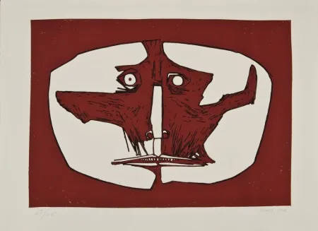 Gravura Guayasamin - Máscara