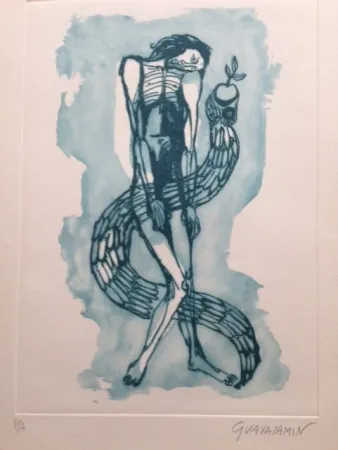 Água-Forte Guayasamin - Serpiente del Paraíso