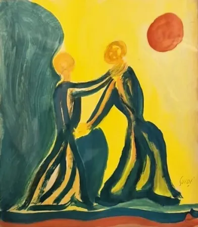 Monotipia Guidi - L'incontro