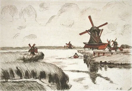 Gravura Guillaumin - En Hollande