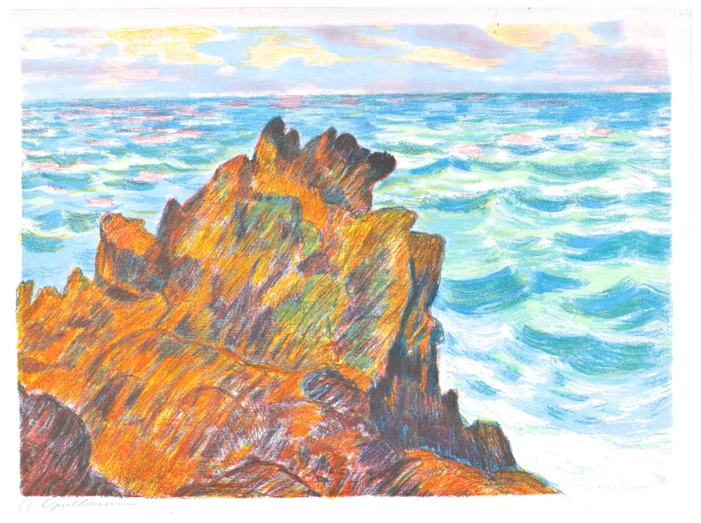 Litografia Guillaumin - Les Roches Rouges