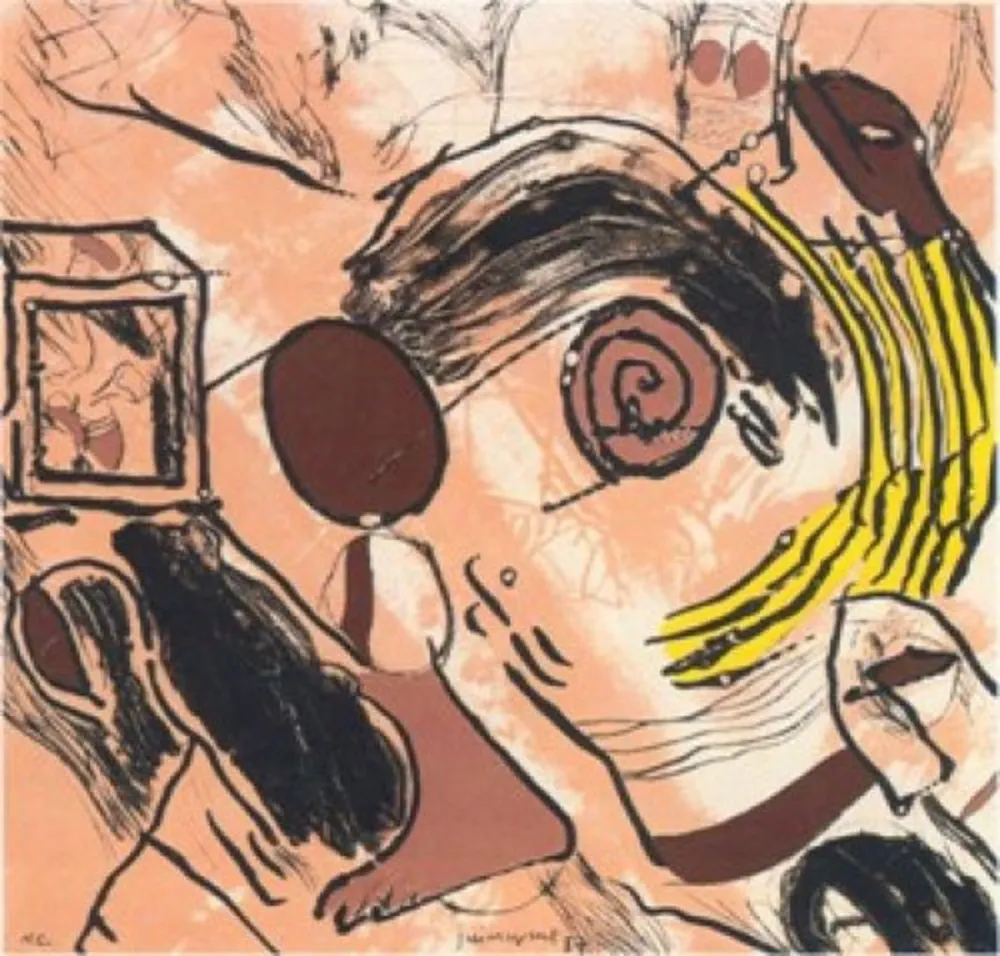 Múltiplo Guinovart - A tu violencia granate, sordomudos en la penumbra.