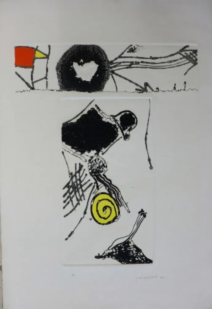 Gravura Guinovart - Cargol