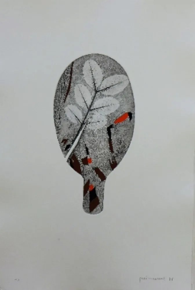 Gravura Guinovart - Fulles 8