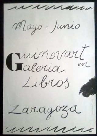 Cartaz Guinovart - Guinovart en la Galeria libros - Zaragoza - 1972
