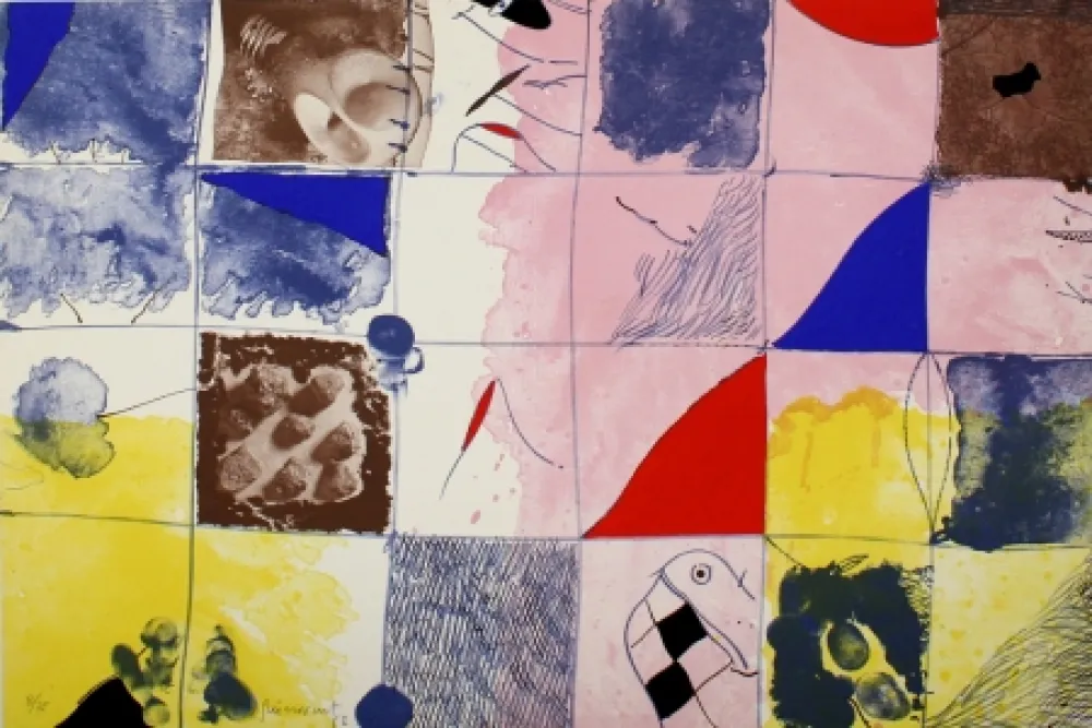 Litografia Guinovart - Joc a terra