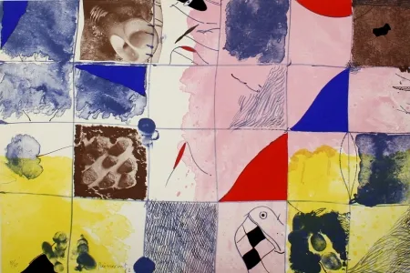 Litografia Guinovart - Joc a terra