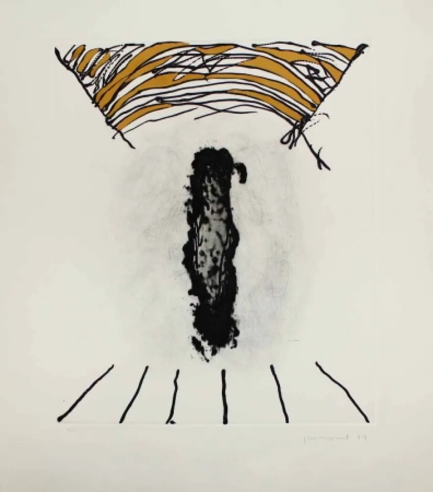 Gravura Guinovart - La cara fosca