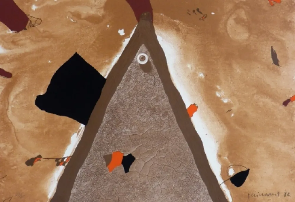 Litografia Guinovart - L'ull 1982