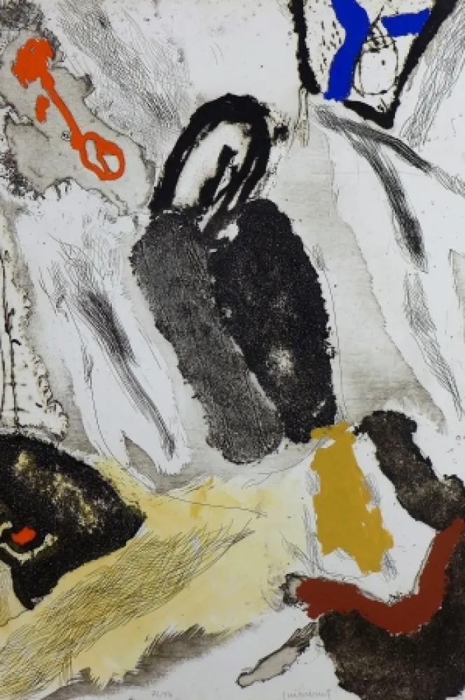 Gravura Guinovart - M'agafa la Terra 