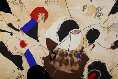 Litografia Guinovart - Pedres i dents