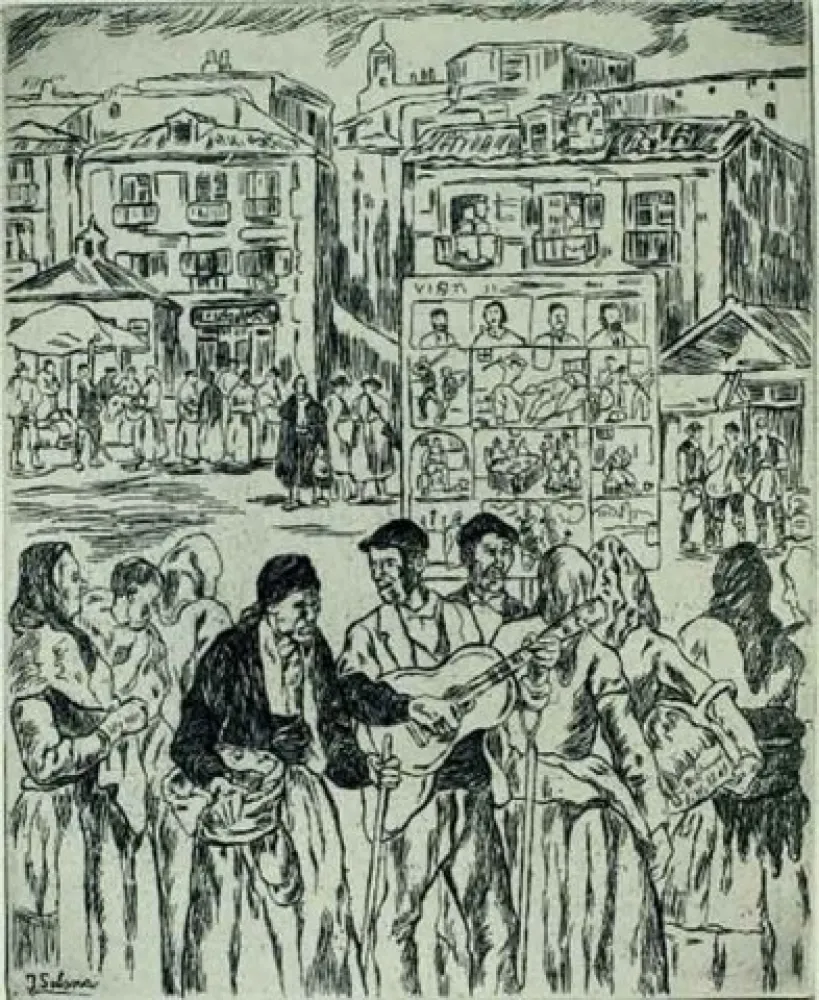 Água-Forte Gutiérrez Solana  - El ciego de los romances