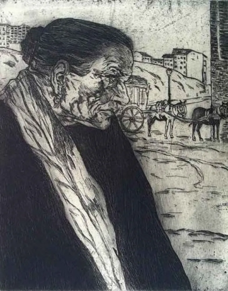 Água-Forte Gutiérrez Solana  - La Trapera