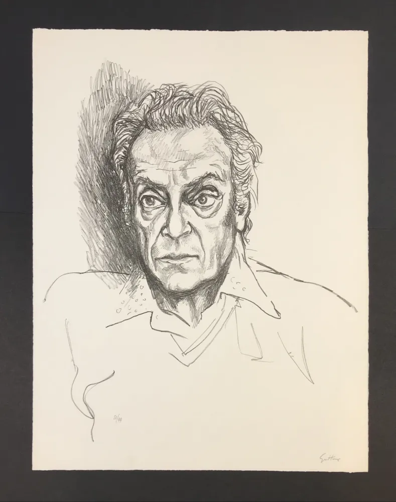 Litografia Guttuso - Autoritratto