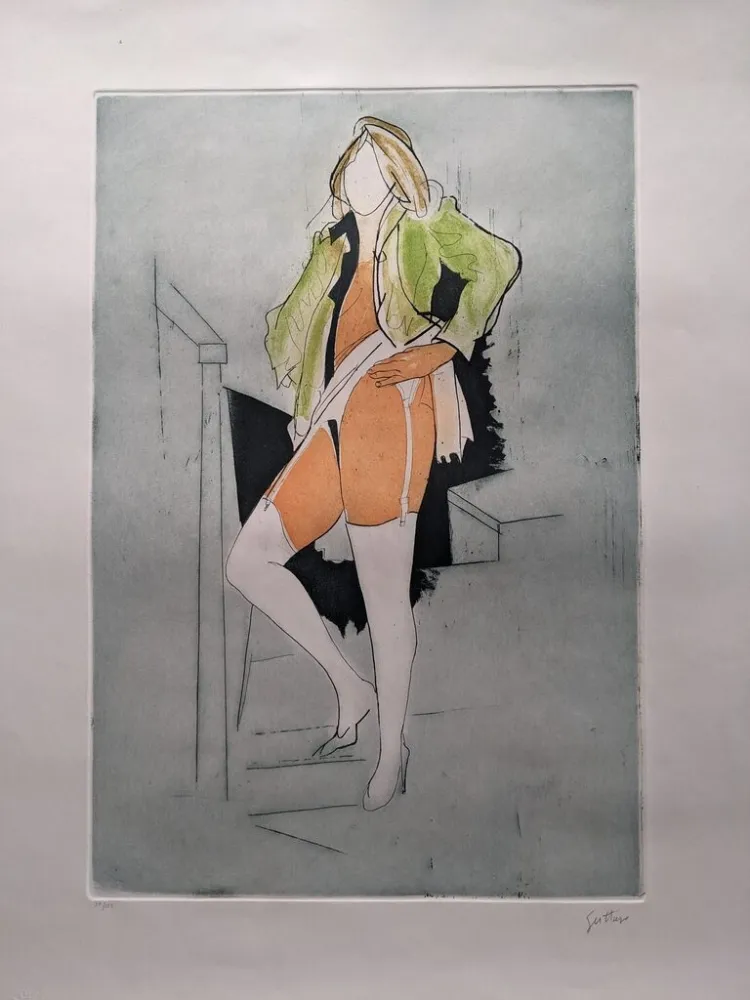 Água-Forte E Água-Tinta Guttuso - Calze Bianche / White Socks