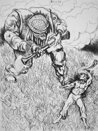 Água-Forte Guttuso - David 1968