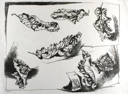 Litografia Guttuso - Foglie