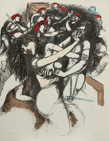 Litografia Guttuso - I VESPRI SICILIANI