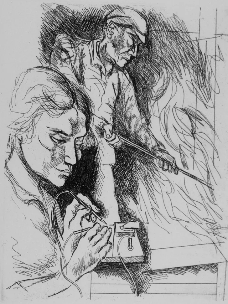 Água-Forte Guttuso - Il lavoro II