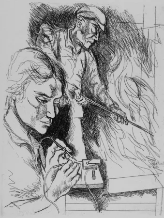 Água-Forte Guttuso - Il lavoro II