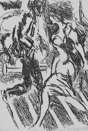 Água-Forte Guttuso - Nella strada