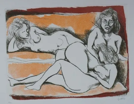 Água-Forte E Água-Tinta Guttuso - Tre nudi