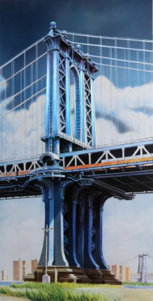 Litografia Haas - Manhattan Bridge