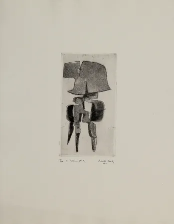 Água-Forte E Água-Tinta Hadzi - Sculpture Study