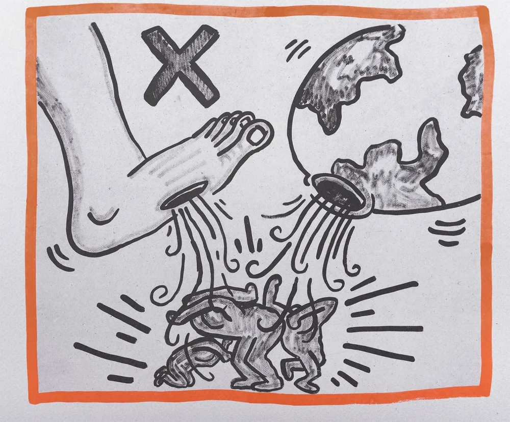 Litografia Haring - Against all Odds, 1990