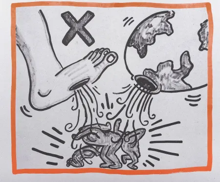 Litografia Haring - Against all Odds, 1990