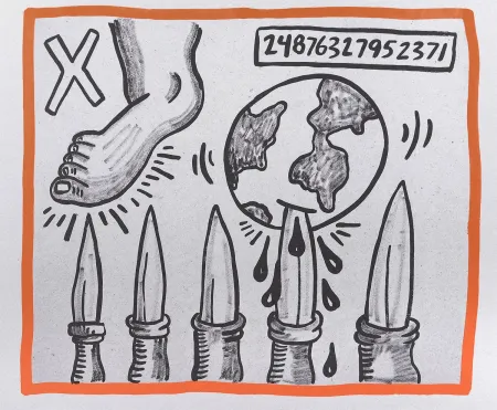 Litografia Haring - Against all Odds, 1990