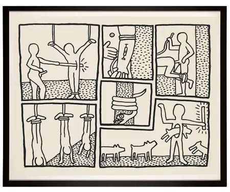 Serigrafia Haring - Blueprint Drawing #5, 1990  