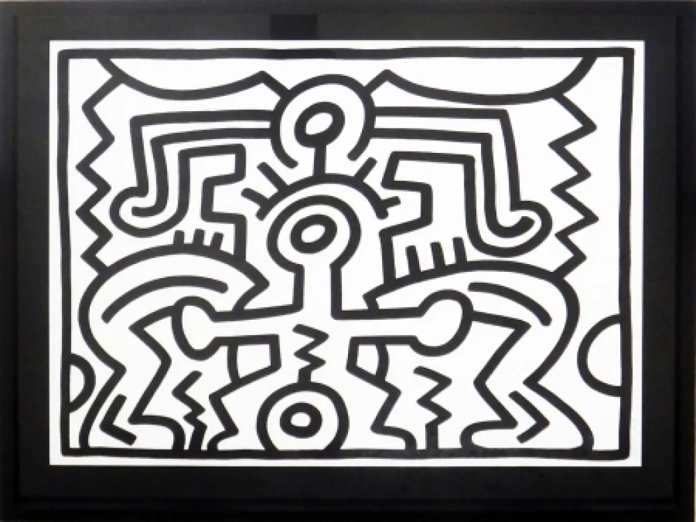 Serigrafia Haring - Growing #5 (B & W)
