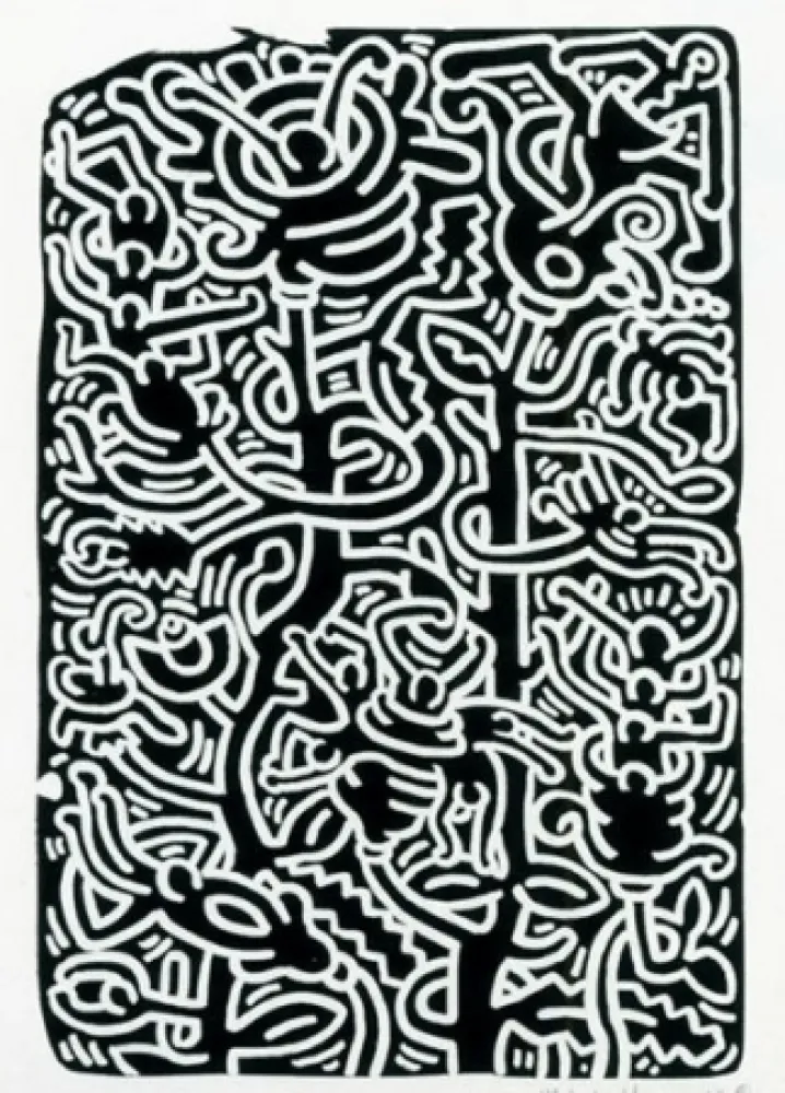 Litografia Haring - Stones 4