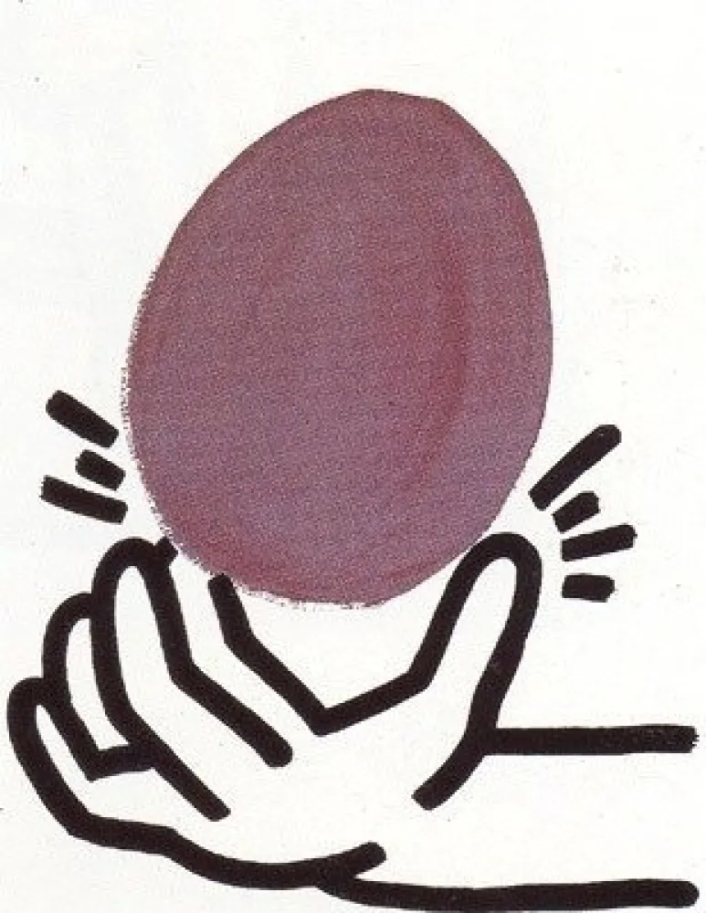 Litografia Haring -  Story of Red & Blue #20