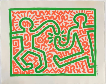 Xilogravura Haring - Untitled
