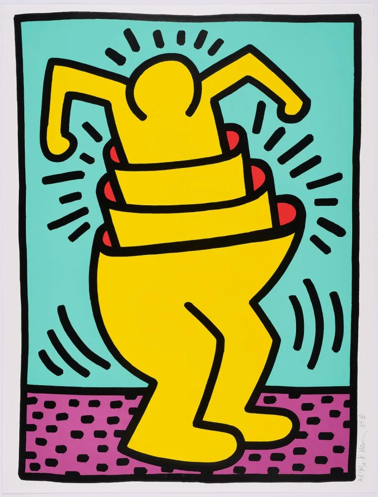 Serigrafia Haring - Untitled (Cup Man)