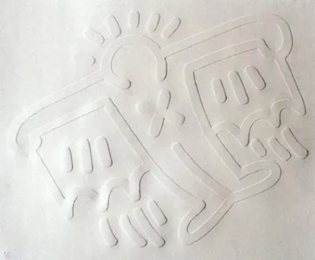 Serigrafia Haring - White Icons: Batman