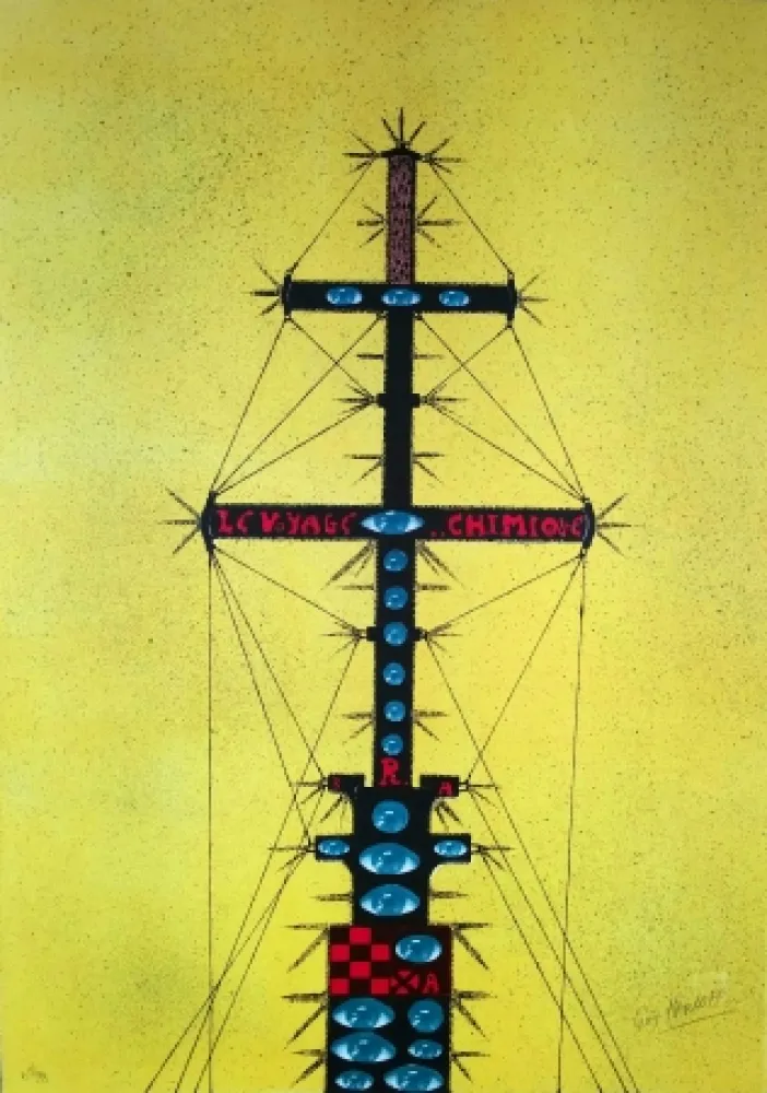 Litografia Harloff - Le mat de bateau