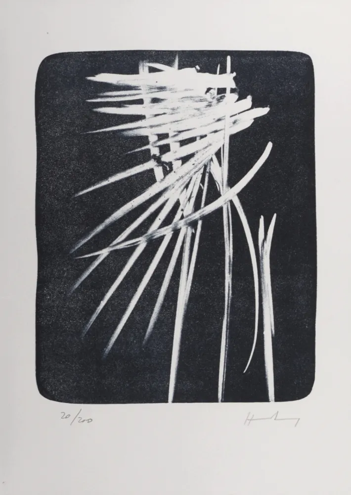 Litografia Hartung - Composition, 1987 - Hand-signed