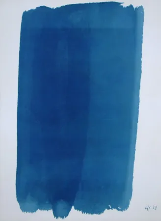 Litografia Hartung - Composition en bleu